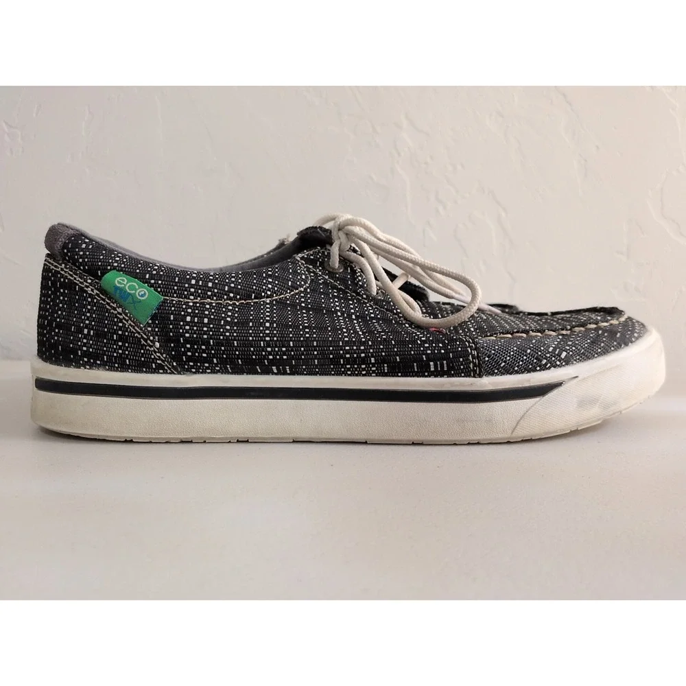 Twisted X Men's Boat Shoe  Moccasins with an‎ ecoTWX Tweed Upper Size 10M